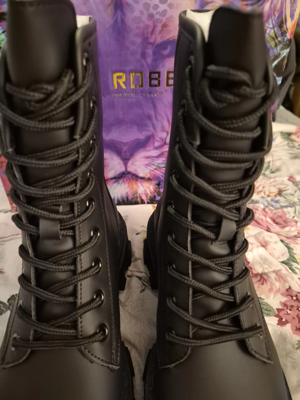 NWT Cape Robbin Chrisley Black Chunky Combat Boots | Platform Lug Sole | Size 7 - Picture 5 of 6